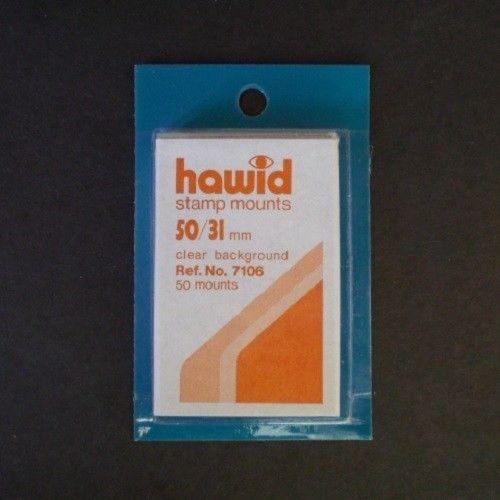 Hawid Stamp Mounts Size 50/31 CLEAR Pack of 50