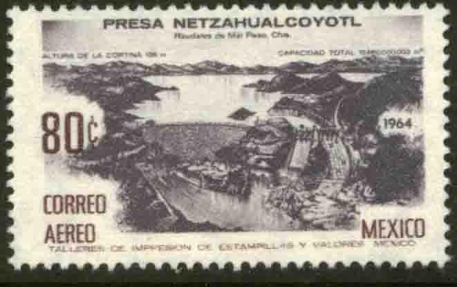 MEXICO C302 Inaug Netzahualcoyotl Dam, Grijalva River MNH