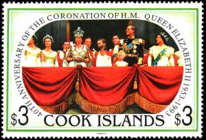 Cook Islands #1139-1141, Complete Set(3), 1993, Royalty, Never Hinged