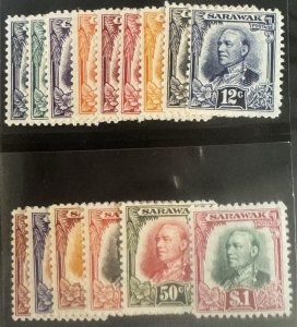 DP Stamps Sarawak 1932 SC 94-108 Mint Set