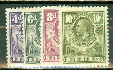 Northern Rhodesia 1-10 mint  CV $46.75; scan shows only a few