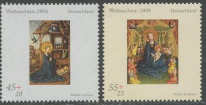 GERMANY Sc#B959-B960 2005 Christmas Paintings Complete Set OG Mint NH