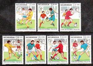 Nicaragua Soccer 1789-1795 CTO VF NH