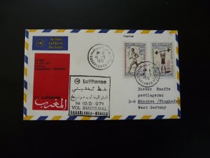 first flight cover Casablanca Munchen Lufthansa 1971