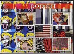 COMORO ISLANDS - 2005 - Pop Art Paintings - Perf 5v Sheet - MNH - Private Issue