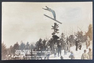 1950s Iron Mountain MI USA RPPC Real picture Postcard Cover Going Places Ski