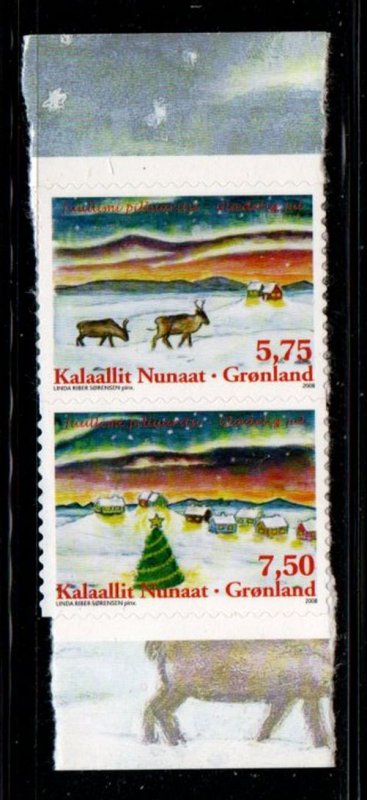 Greenland Sc 531-32 2008  Christmas self adhesive stamp set mint NH