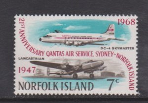 SC120 1968 Norfolk Island QANTAS MNH