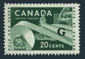 Canada O45,lightly hinged.Mi D48. Official 1955.Paper Industry,overprinted G.