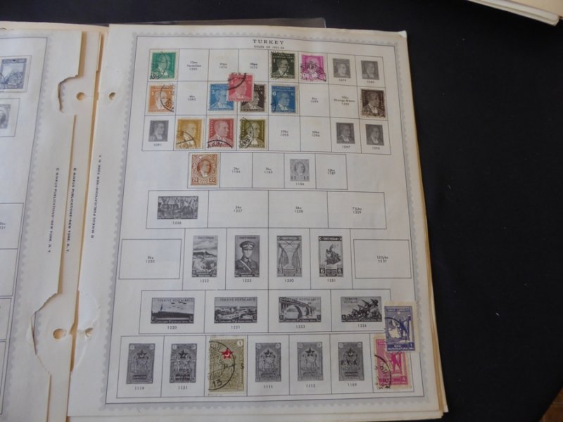 Turkey 1865-1960 Stamp Collection on Album Pages 