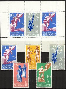 Suriname 1969 Voor Het Kind - For the Child Games set of 5 + S/S MNH