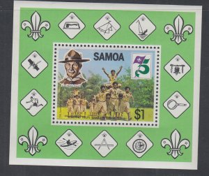 Samoa 578a Boy Scouts Souvenir Sheet MNH VF