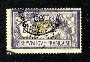 1900 France Sc # 126 perfin SG used cv. $75 ( 2530 WX )