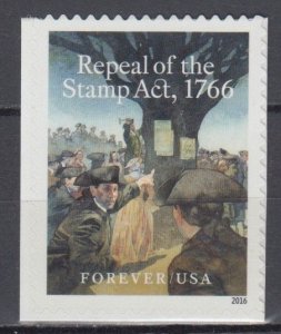 ​(J) USA Sc#5064 Repeal of the Stamp Act  MNH