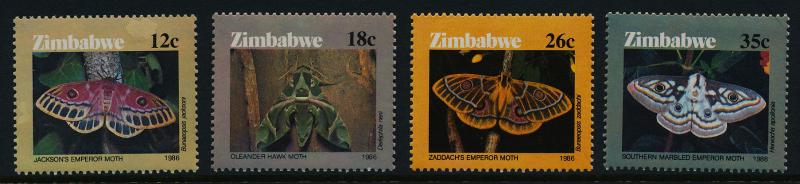 Zimbabwe 529-32 MNH Insect, Moth