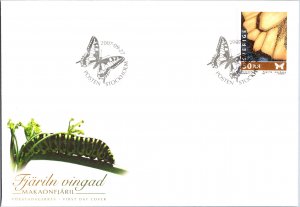 Sweden, Worldwide First Day Cover, Butterflies