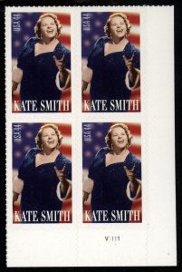 SCOTT 4463 2010 44 CENT KATE SMITH ISSUE PLATE BLOCK OF 4 MNH VF!