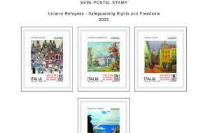 COLOR PRINTED ITALY 2021-2023 STAMP ALBUM PAGES (50 illustrated pages)