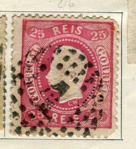 PORTUGAL; 1867 early classic Imperf Luis issue used 25r. value