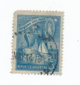 Argentina 1944 - Scott 517 used - 5c, see week, War Ship