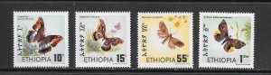 BUTTERFLIES - ETHIOPIA #1080-3 MH