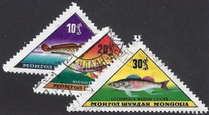 MONGOLIA 309,311-2 USED BIN $.75 .MARINE LIFE