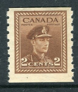 CANADA; 1940s early GVI COIL STAMP fine Mint hinged 2c. value