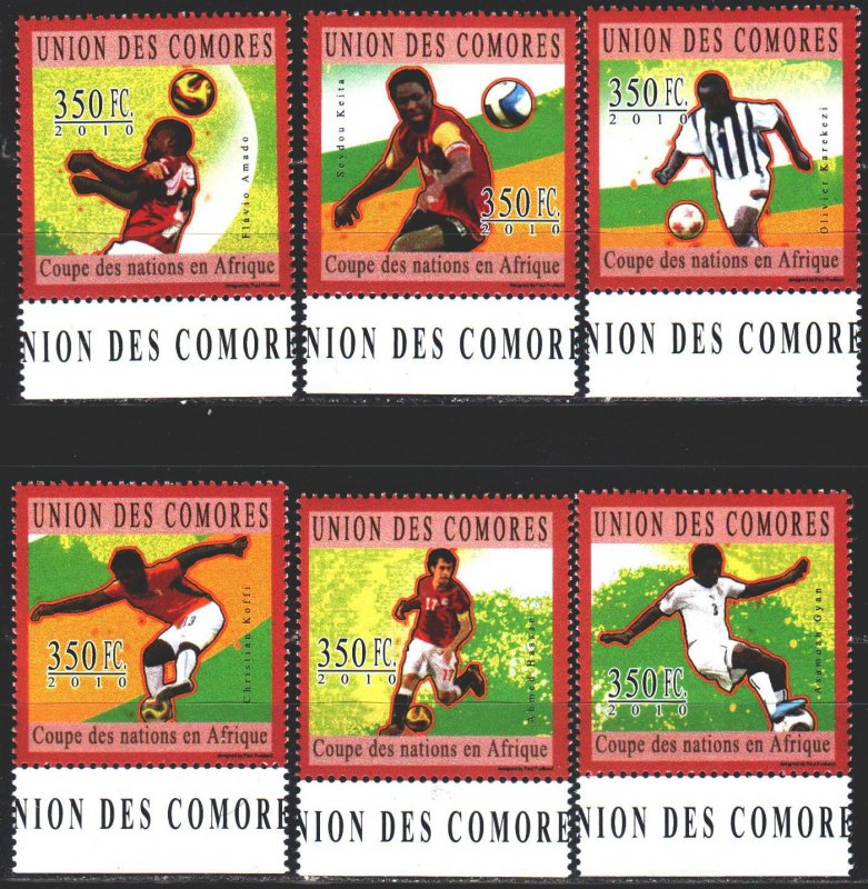 Comoro Islands. 2010. 2838-43. Football. MNH. 