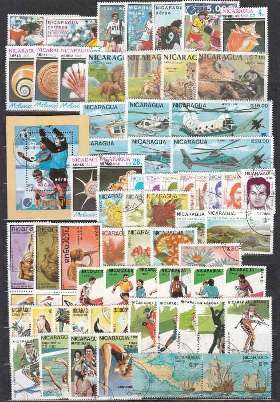 Nicaragua - 650+ different stamp collection