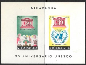 NICARAGUA 1962 UNESCO Airmail Souvenir Sheet Sc C503a MNH