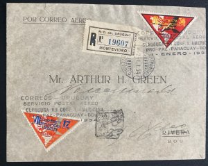 1934 Montevideo Uruguay First Day Airmail Cover To Rivera American Conference