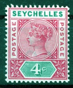 SEYCHELLES - 1890-92 - 4c - Carmine & Green - Die 2 - QV - MH