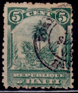 Haiti 1898, Coat of Arms, 5c, sc#49, used