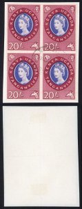 KUT SG198 1960 20/- (Top and Key Value) CDS Block Cat 120 pounds