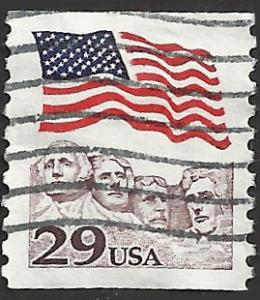 # 2523A USED FLAG OVER MOUNT RUSHMORE