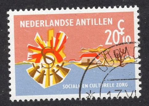 Netherlands Antilles  #B87  1968 cancelled  social welfare 20 ct