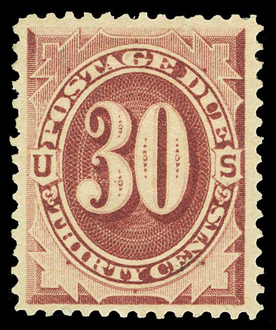 Scott J20 1884 30c Red Brown Postage Due Issue Mint F-VF OG H Cat $200