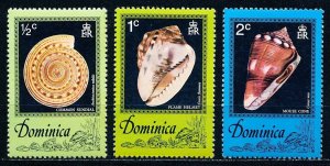 Dominica #513-515 Short Set of 3 MNH