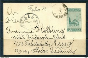 Bosnia & Herzegovina Postal Stationary Card Used 25/I/1909 12418