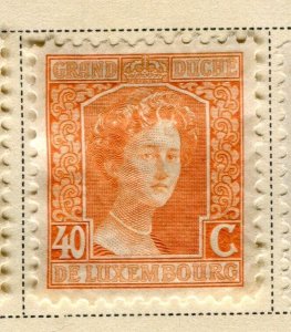 LUXEMBOURG; 1914 early Charlotte issue fine Mint hinged 40c. value