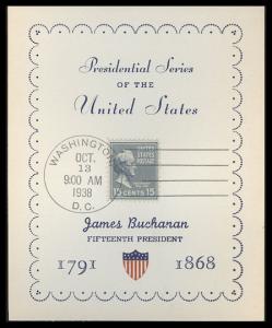 #820 James Buchanan Reid FDC