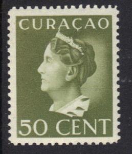 Nethaerlands Antilles #161 1941 Curacao MNH  Wilhelmina   50c.    #