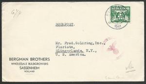 NETHERLANDS 1941 (26 Feb) cover to USA, German censor......................49450