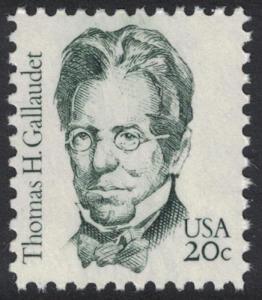U.S. #1861 Mint Thomas Gallaudet 20 cent Postage Stamp