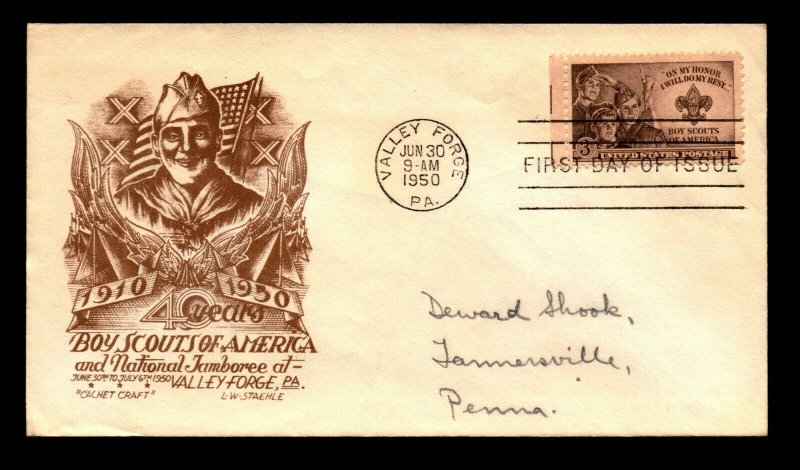 SC# 955 FDC / Staehle Cachet Craft / Addressed - L13458