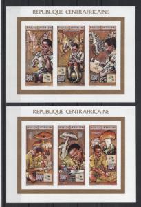 Central Africa Butterflies/Mushrooms 2v Collective imp. MNH