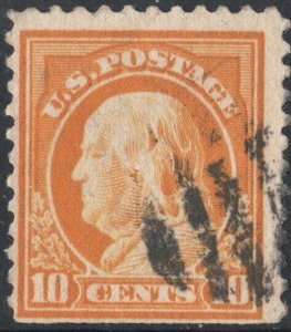 SC#510 10¢ Franklin Single (1917) Used