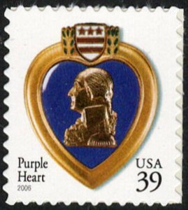 USA Sc. 4032 39c Purple Heart 2006 MNH single