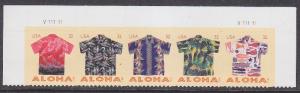 US sc#4596a 2012 32c Aloha Shirts plate# strip5 MNH