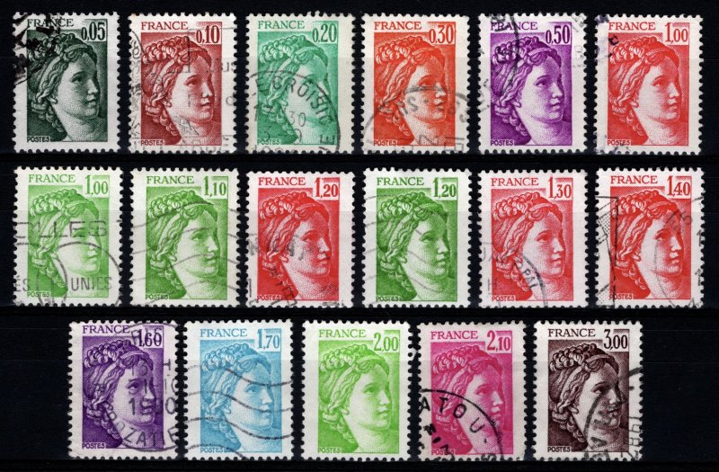 France 1977-81 Sabine Definitives, Part Set [Used]